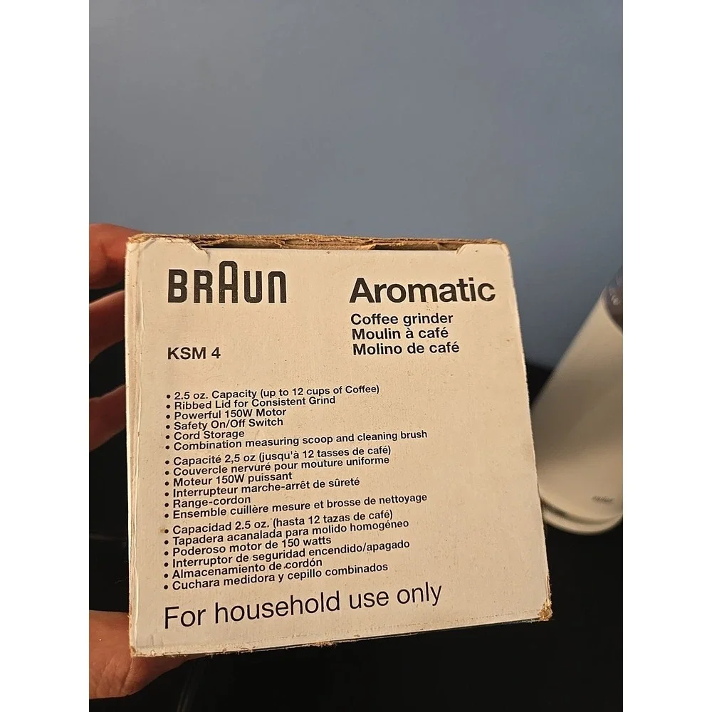 Vintage BRAUN Aromatic COFFEE SPICE Grinder‎ Gourmet Edition KSM4